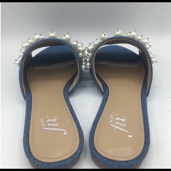 🎁The fix Faris Flat Slide Denim sandals size :9.5 - Picture 4 of 10